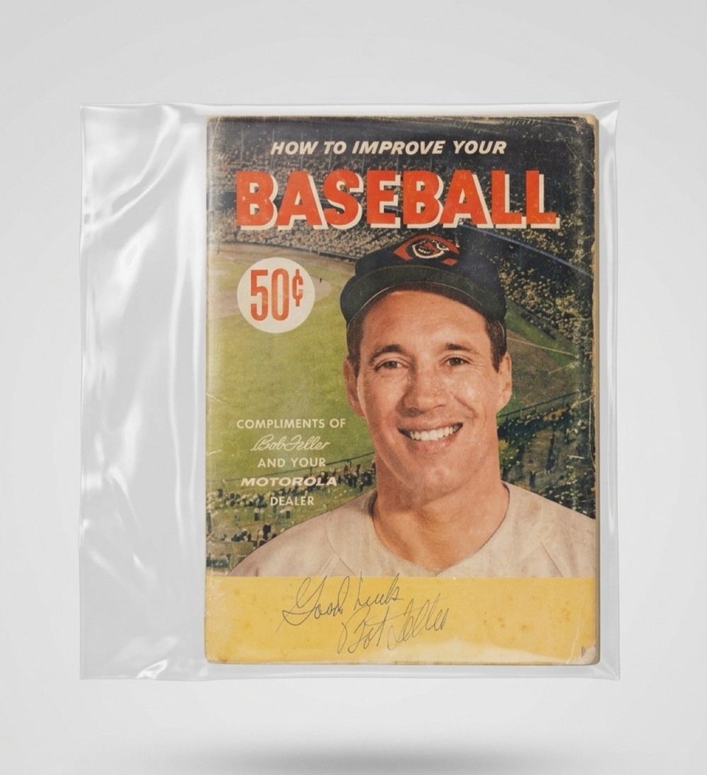 Vintage Bob Feller Autographed How To Improve Your Baseball Motorola Book 1957 ⭐